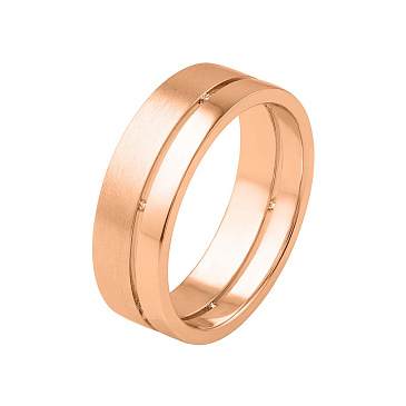 Широкое кольцо из красного золота 911645