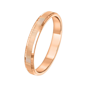 Обручальное кольцо из красного золота шириной 3 мм 200-000-555