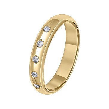 Обручальное кольцо с бриллиантом 122-050-540