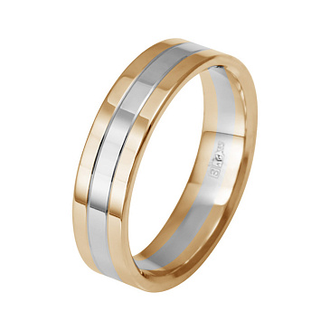 Обручальное кольцо из красного и белого золота 5.5 мм 450-000-993