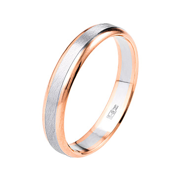 Обручальное кольцо двухсплавное матовое 450-000-970
