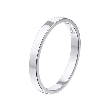 Классическое прямое обручальное кольцо из белого золота 210-000-306