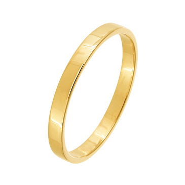 Обручальное кольцо прямое узкое из желтого золота 220-000-306