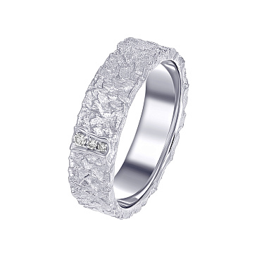 Обручальное кольцо из белого золота с бриллиантами 921865Б