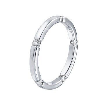 Эксклюзивное кольцо из белого золота с бриллиантами 921557Б